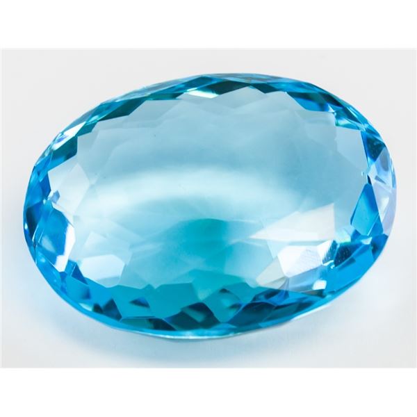 73.60ct Oval Cut Blue Indicolite Tourmaline GGL