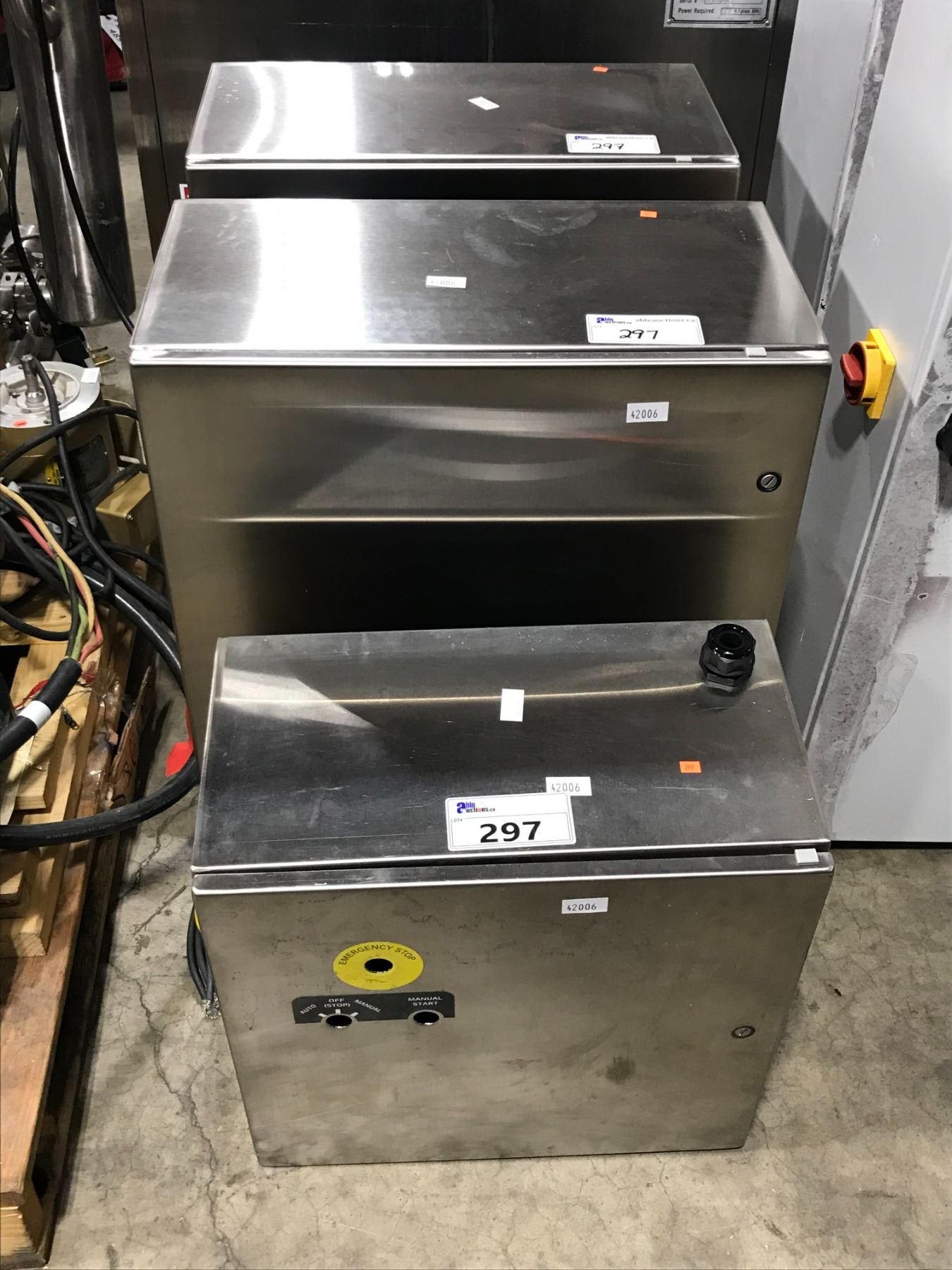 3 STAINLESS STEEL COMMERCIAL SINGLE DOOR ELECTRICAL POWER BOXES - Able ...