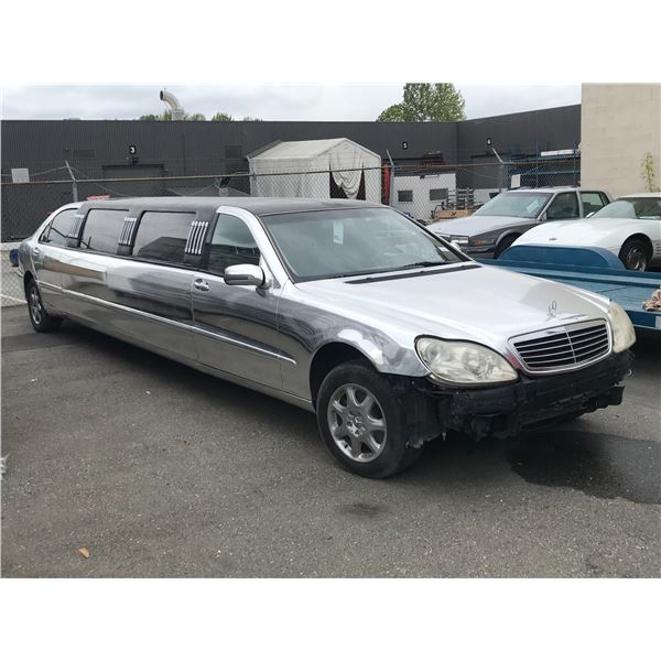 *TOW* 2000 MERCEDES S500V LIMO, GREY, VIN# WDBNG75JXYA060268