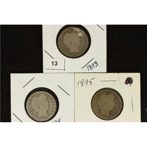 1893, 1894 & 1895 BARBER QUARTERS