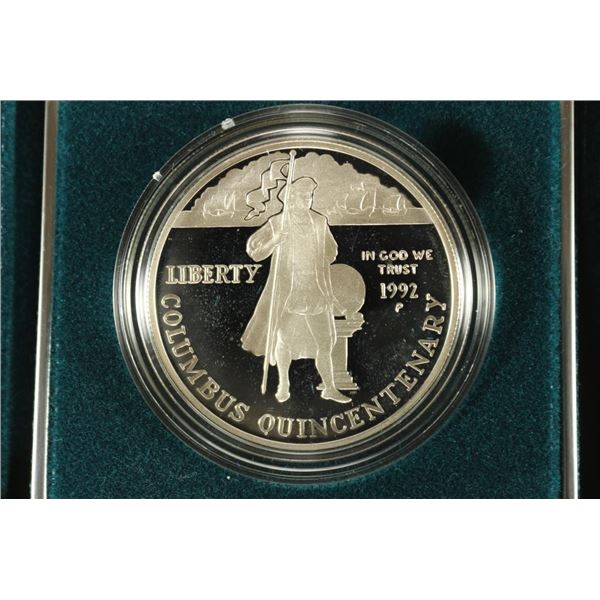 1992 COLUMBUS QUINCENTENARY PROOF SILVER DOLLAR