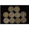 Image 2 : 10 ASSORTED 1940'S MERCURY DIMES