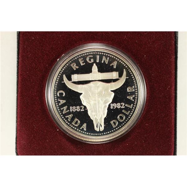1982 CANADA REGINA PROOF SILVER DOLLAR