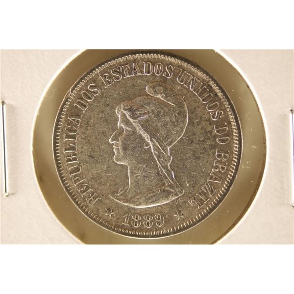 1889 BRAZIL SILVER 500 REIS