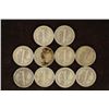 Image 2 : 10 ASSORTED 1940'S MERCURY DIMES