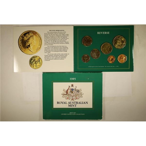1985 AUSTRALIAN UNC MINT SET 7 COINS