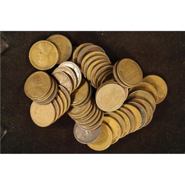 SOLID DATE ROLL OF 50-1914 LINCOLN CENTS