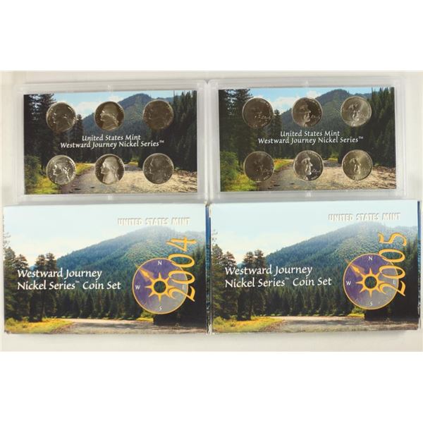 2004 & 2005 US MINT WESTWARD JOURNEY NICKEL SETS