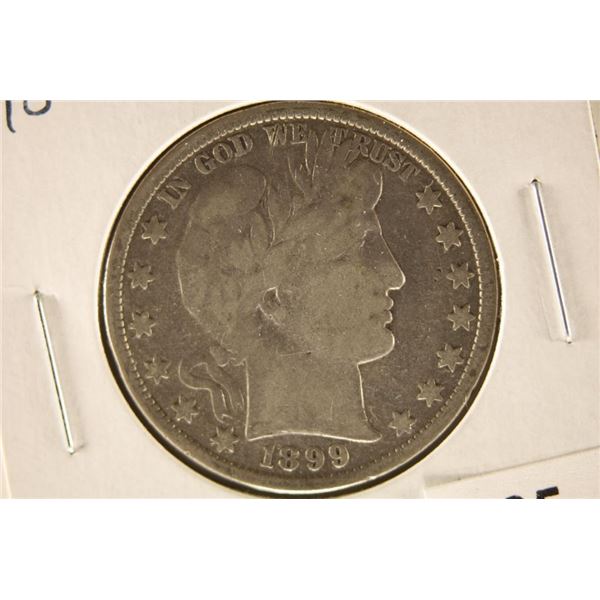 1899 BARBER HALF DOLLAR VERY GOOD