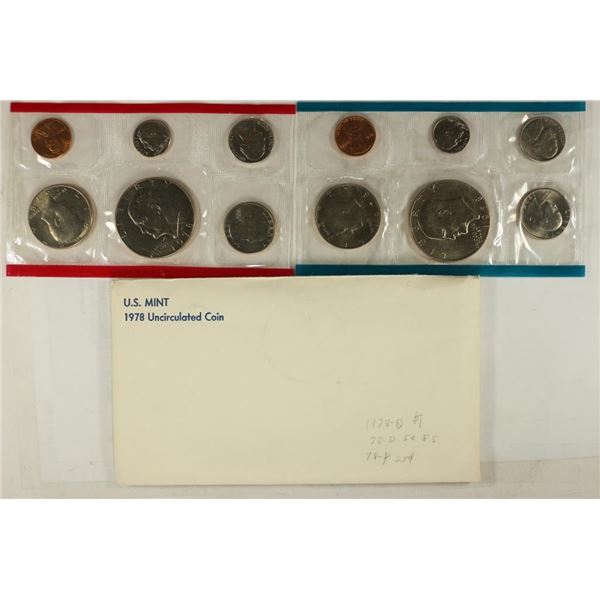 1978 US MINT SET (UNC) P/D (WITH ENVELOPE)