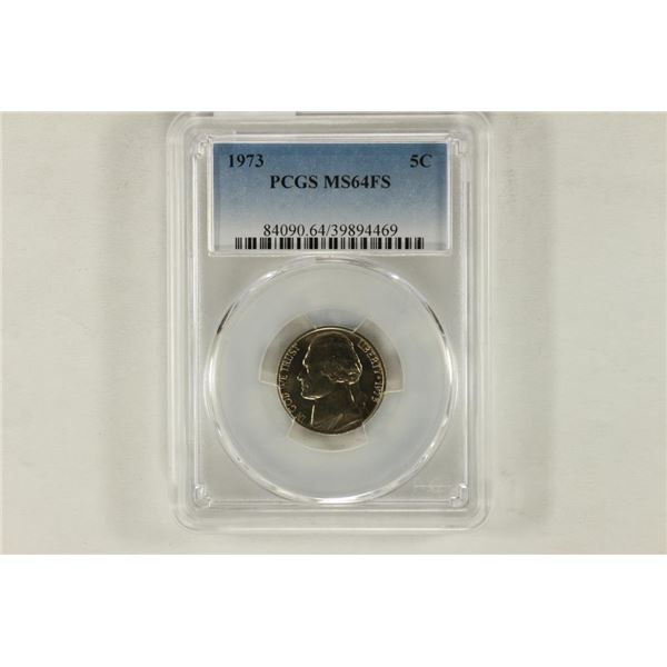 1973 JEFFERSON NICKEL PCGS MS64 FS