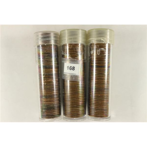 3 SOLID DATE ROLLS OF LINCOLN WHEAT CENTS