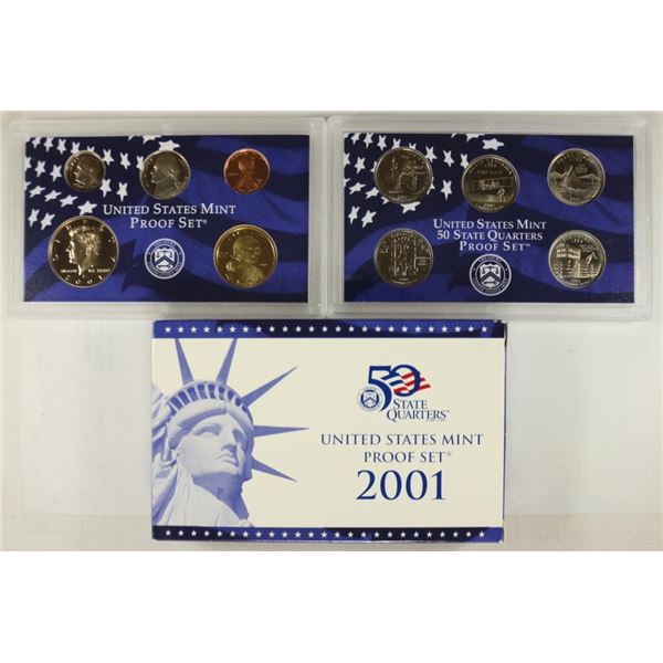 2001 US PROOF SET (WITH BOX)