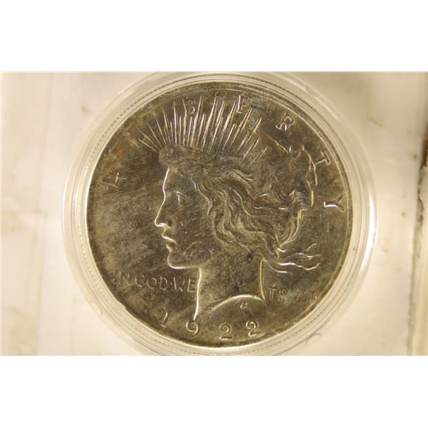 1922 PEACE SILVER DOLLAR BRILLIANT UNC