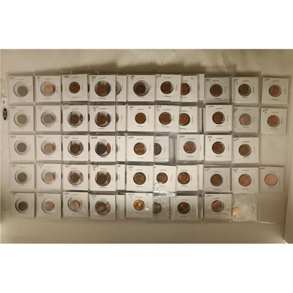 107-1961-2009 LINCOLN CENTS MOSTLY BRILLIANT UNC