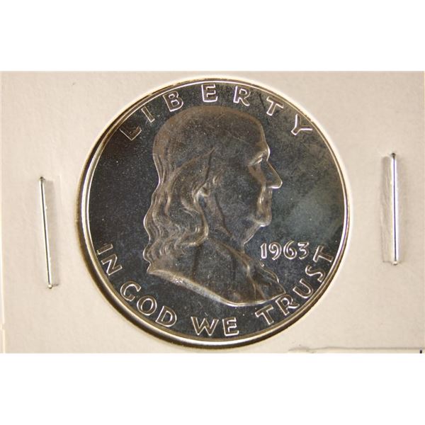 1963 SILVER PROOF FRANKLIN HALF DOLLAR WITH