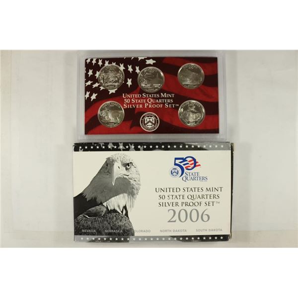 2006 SILVER US 50 STATE QUARTERS PROOF SET WITH