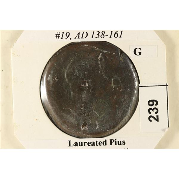 138-161 A.D. ANTONINUS PIUS ANCIENT COIN