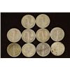Image 2 : 10 ASSORTED 1940'S MERCURY DIMES