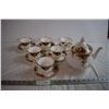 Image 1 : Royal Albert Old Country Roses Teacups and Saucers with Teapot (Lid Has Crack)