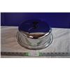 Image 1 : Glass Cake Platter with Stainless Steel Cover