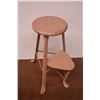 Image 1 : *Pink Wooden Stool with Fold-out Footstool