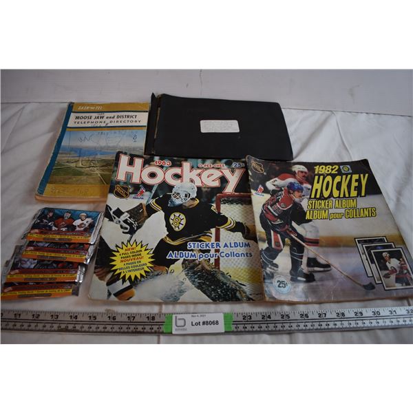 Vintage Hockey Magazines with Hockey Cards and Misc