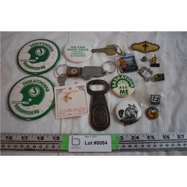 Saskatchewan Pins + Keychains