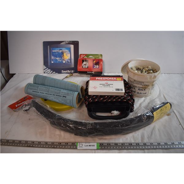 Mountain Bike Fenders, Bucket of Wood Screws, and Misc