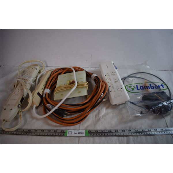 Extension Cord, Power Bars, and Clock