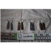 Image 1 : (4) Pairs of Pocket Knife Earrings (1 1/4" Closed, 2" With Blade)