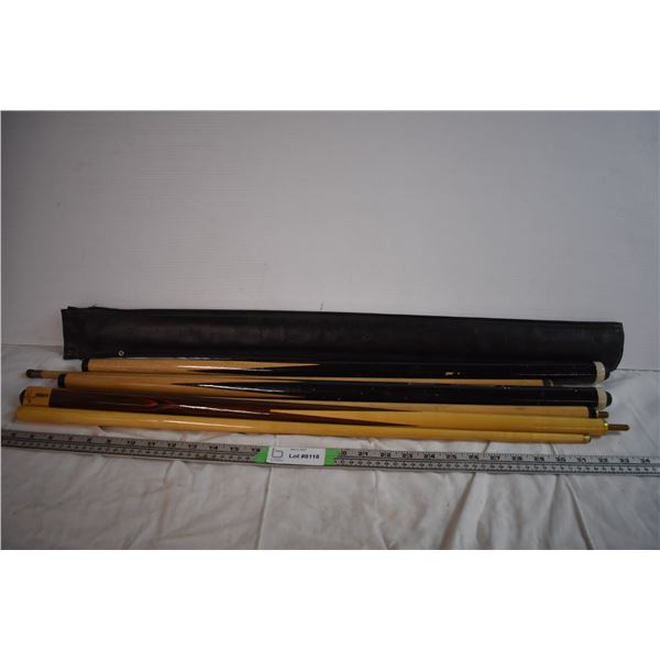 (3) Pool Cues