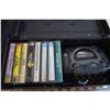 Image 2 : (4) Full Cassette Cases and Portable Cassette Player