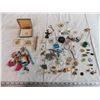 Image 1 : Collection of Pins, keychains, and costume jewellery