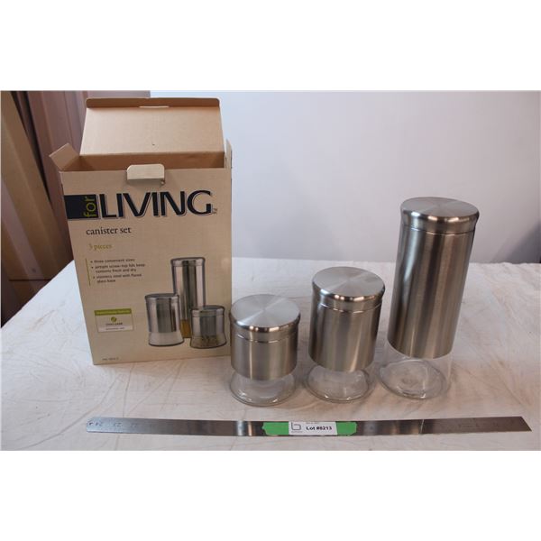 For living, 3 piece canister set