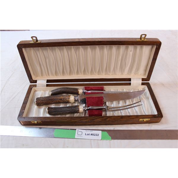 Stainless steel carving set