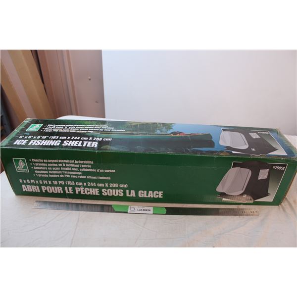 6’x8x6’10” ice fishing shelter in box