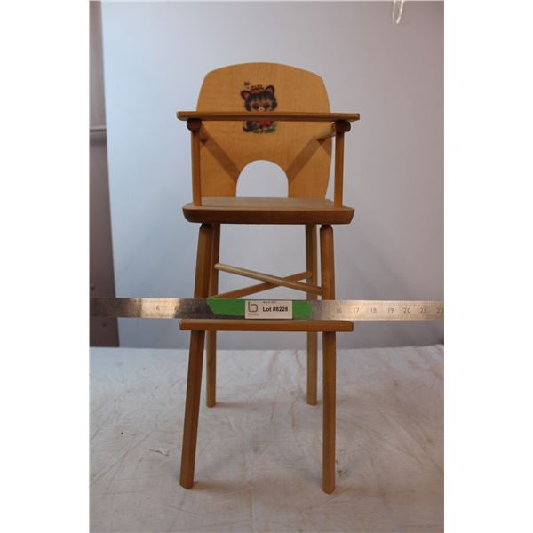Doll’s high chair