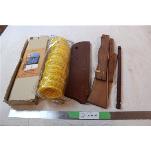 Recoil air hose and Wooden bathroom butler