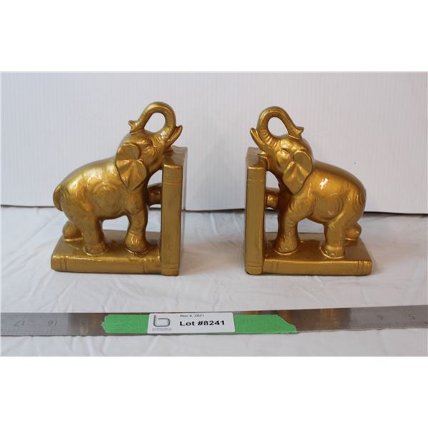 Ceramic elephant bookends