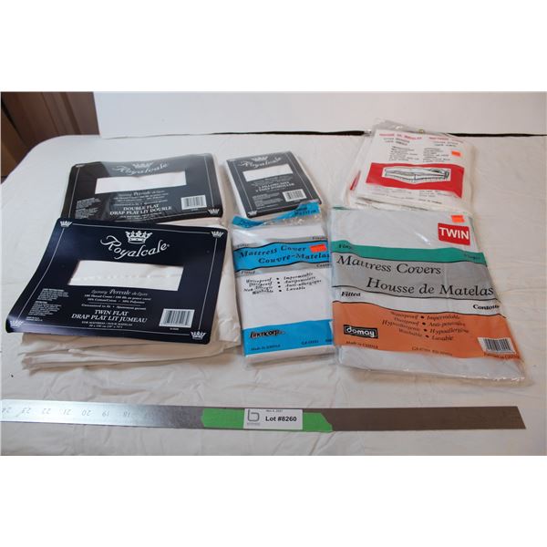 Bedsheets, mattress covers, pillow cases