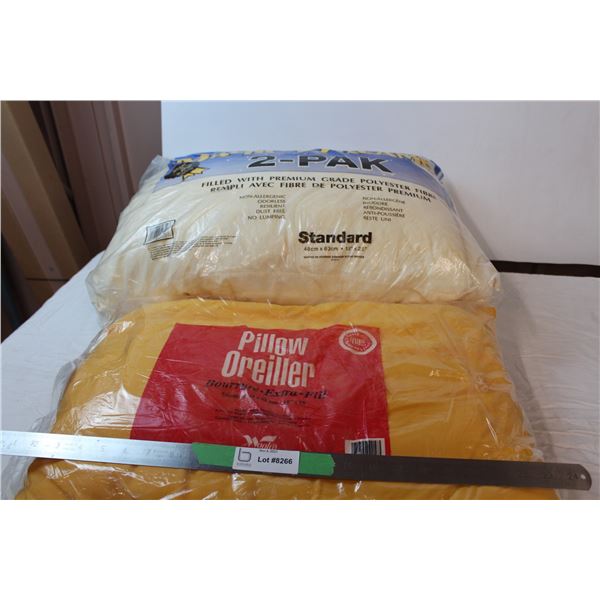 Pillows sealed in bag