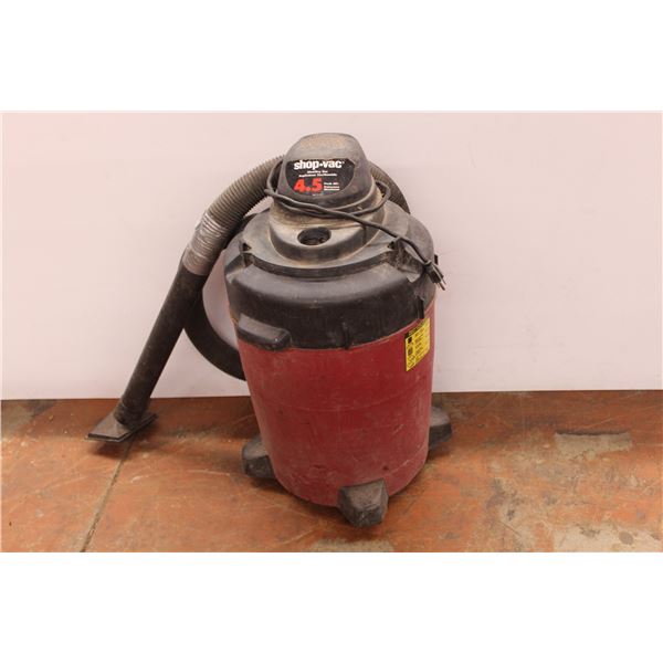 *4.5 peak wet/dry shop vac (working) (missing wheels)