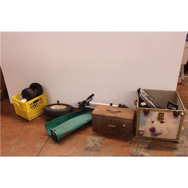 *misc. Items; sprayer, tool box, tripod