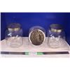 Image 1 : Set of three glass storage jars