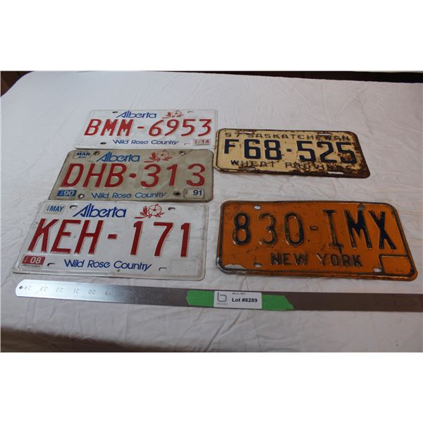 Vintage licence plates, 57 sask, and others