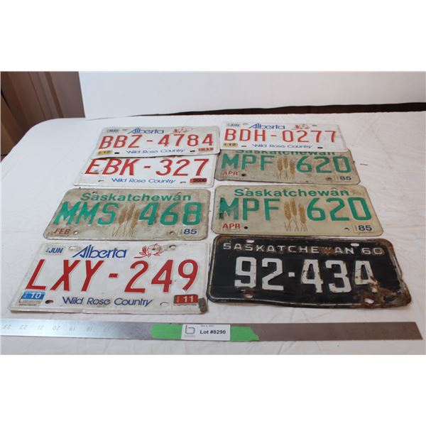 1960 Sask licence plate with others