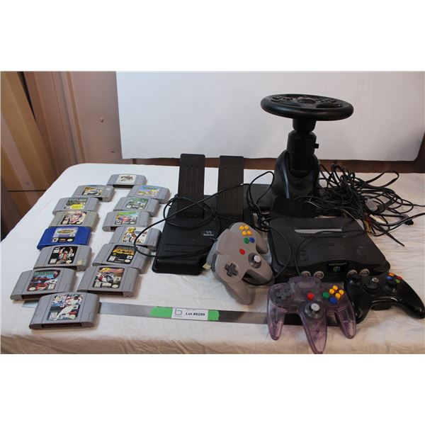 Nintendo 64 with games and accessories (untested)