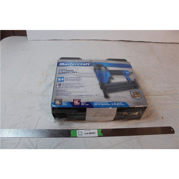 Mastercraft air powered 2 in 1 nailer in box