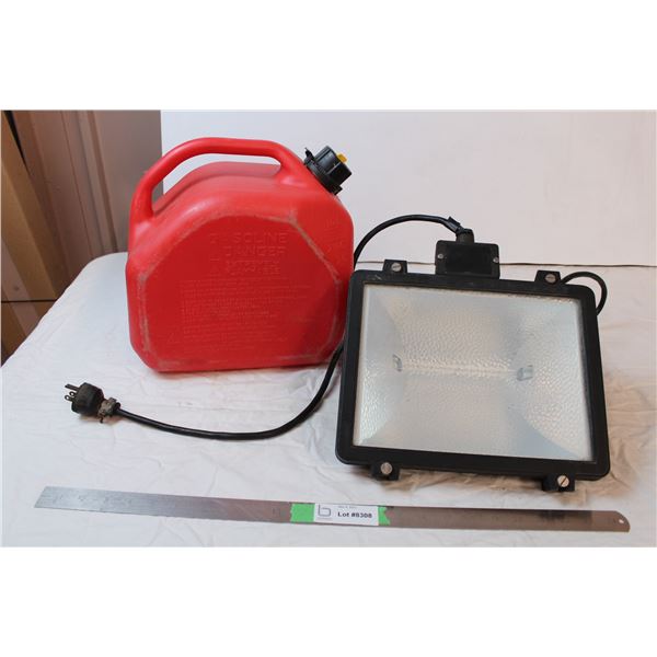 10L gasoline canister and outdoor spotlight (working)